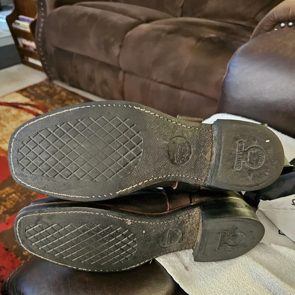 Frye Dark Brown Leather Western Boots - Picture 2 of 8